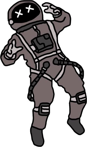 Grey spaceman figure